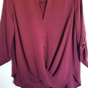 Lush burgundy blouse